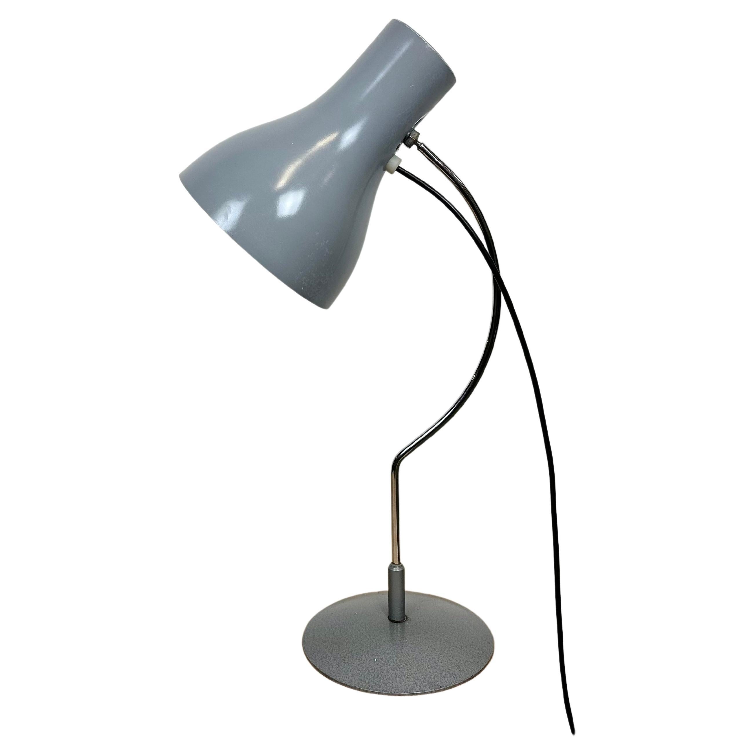 Lampe de bureau grise de Josef Hurka pour Napako, années 1960