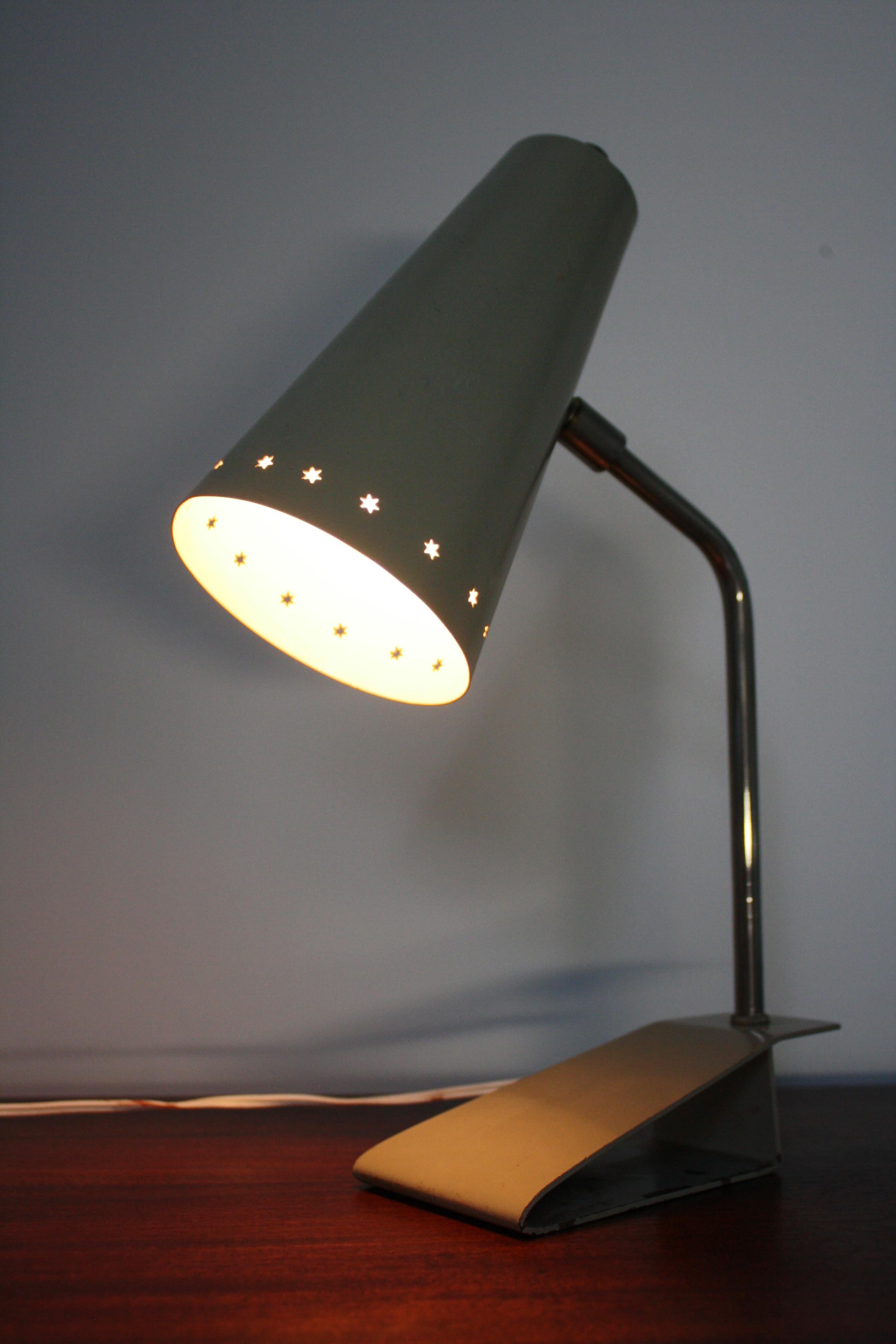 Mid-Century Modern Grey Table of Wall Lamp, Model Pinocchio by H. Busquetand and Hala Zeist, 1950s For Sale