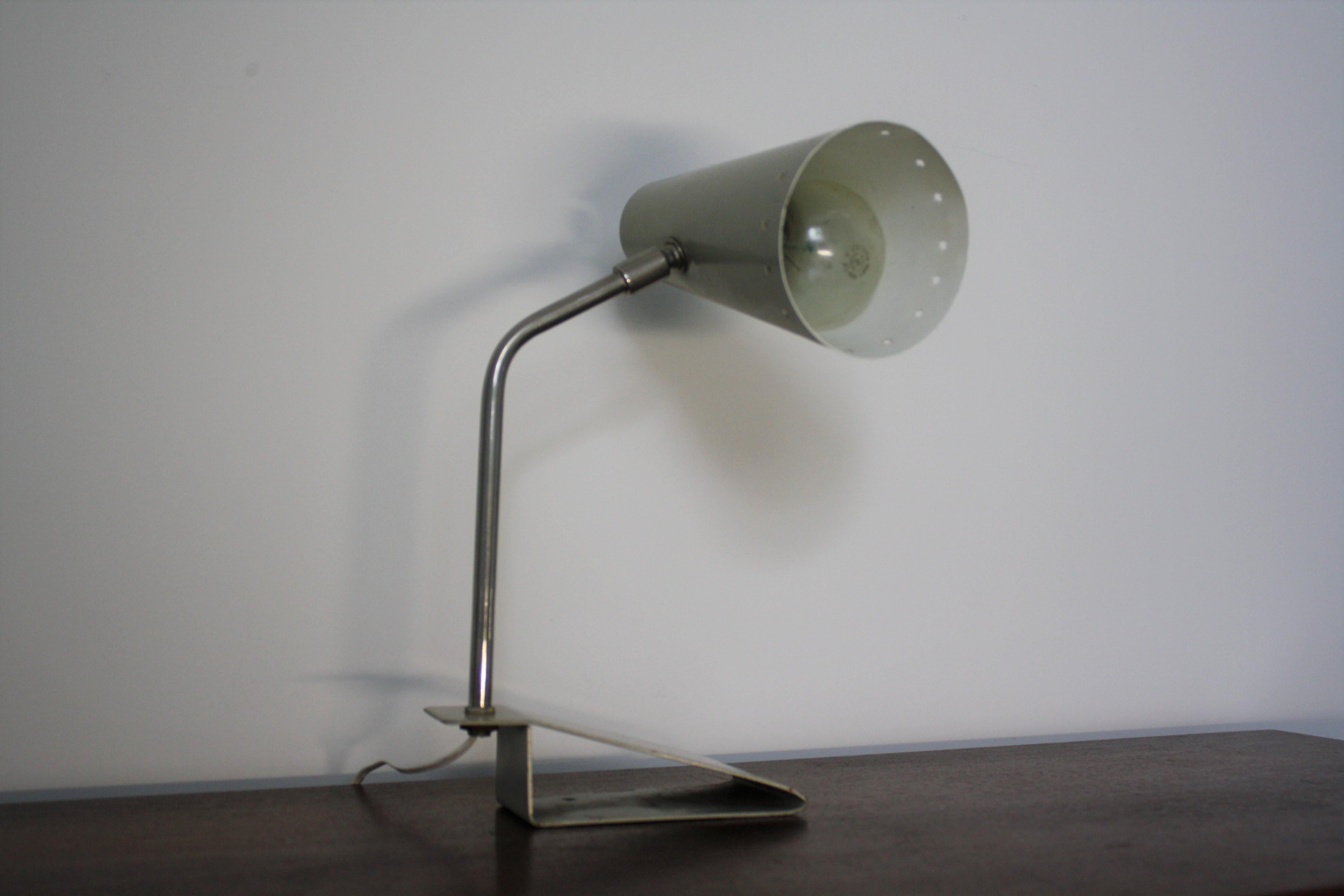 Mid-20th Century Grey Table of Wall Lamp, Model Pinocchio by H. Busquetand and Hala Zeist, 1950s For Sale