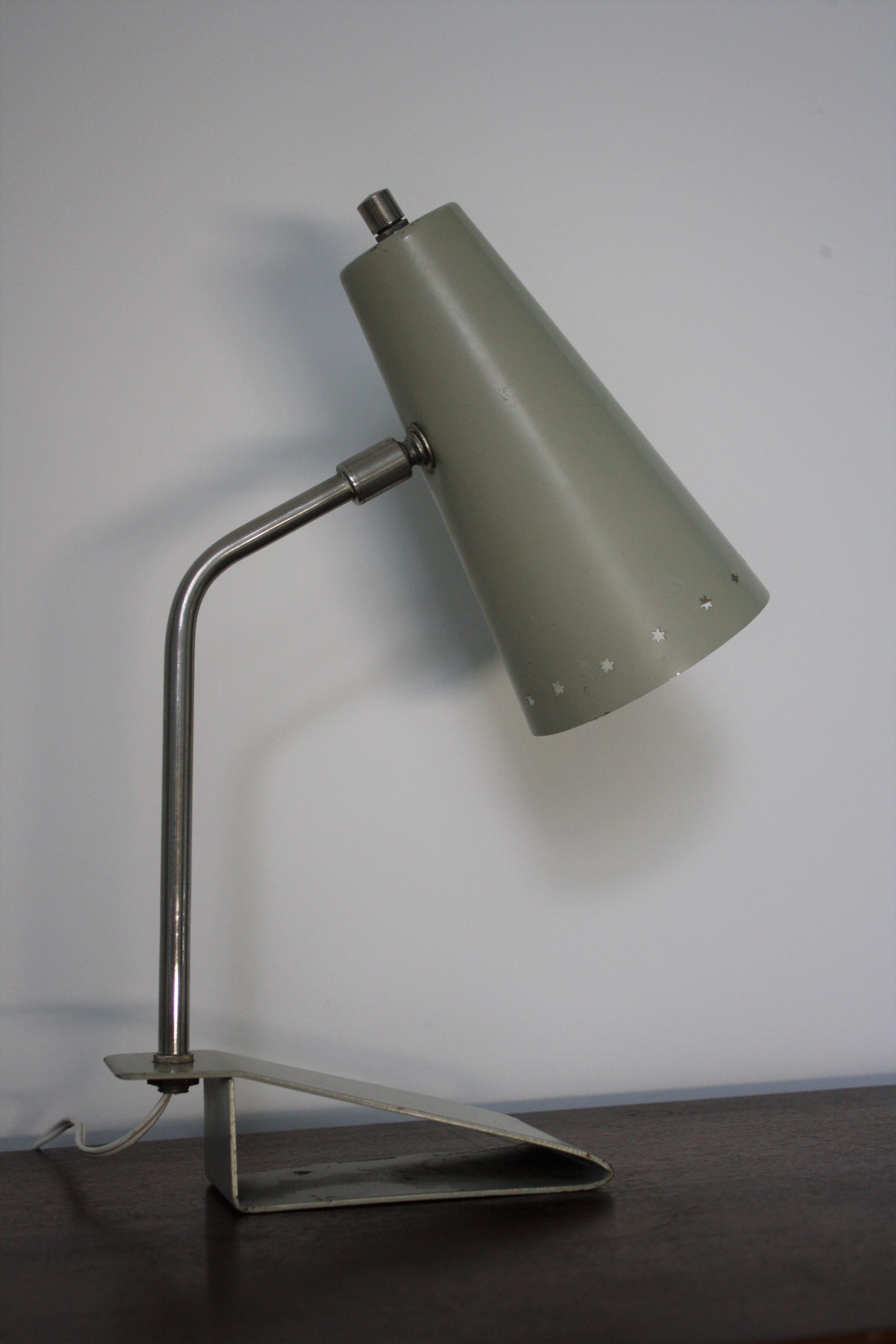 Grey Table of Wall Lamp, Model Pinocchio by H. Busquetand and Hala Zeist, 1950s For Sale 2