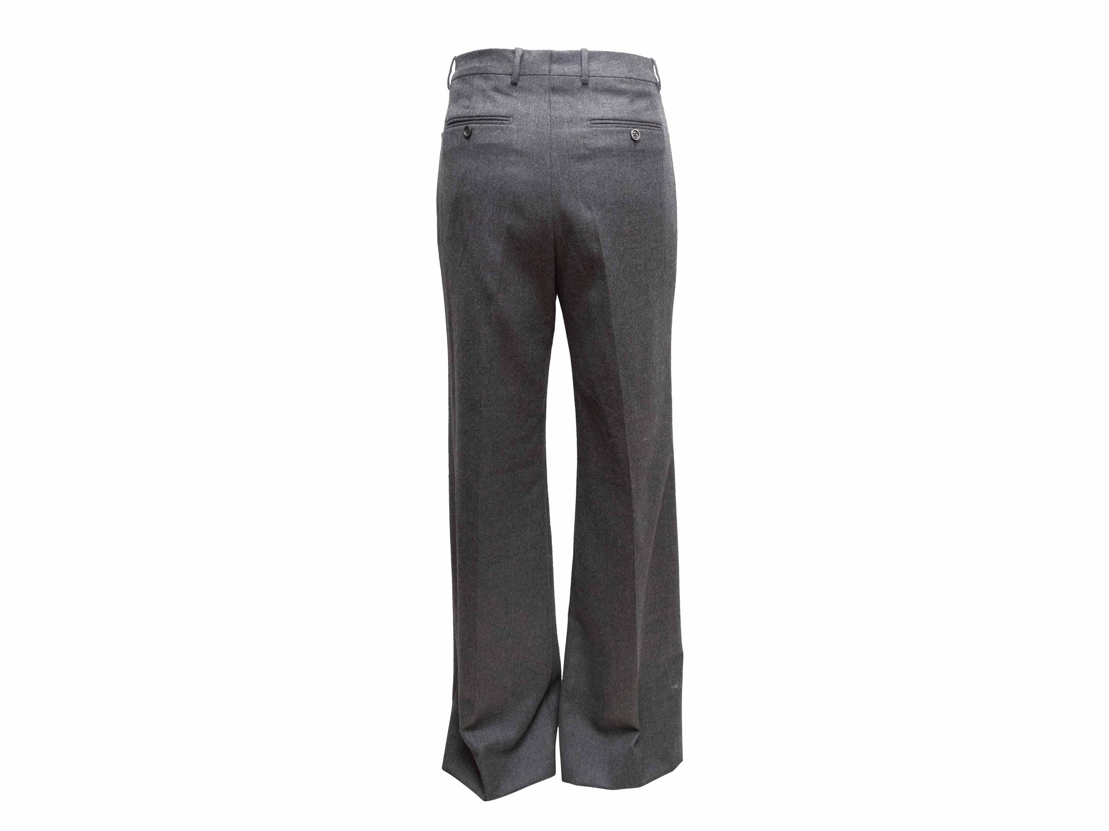 Pantalones grises Tom Ford de lana plisada y pernera ancha Talla IT 40 Gris en venta