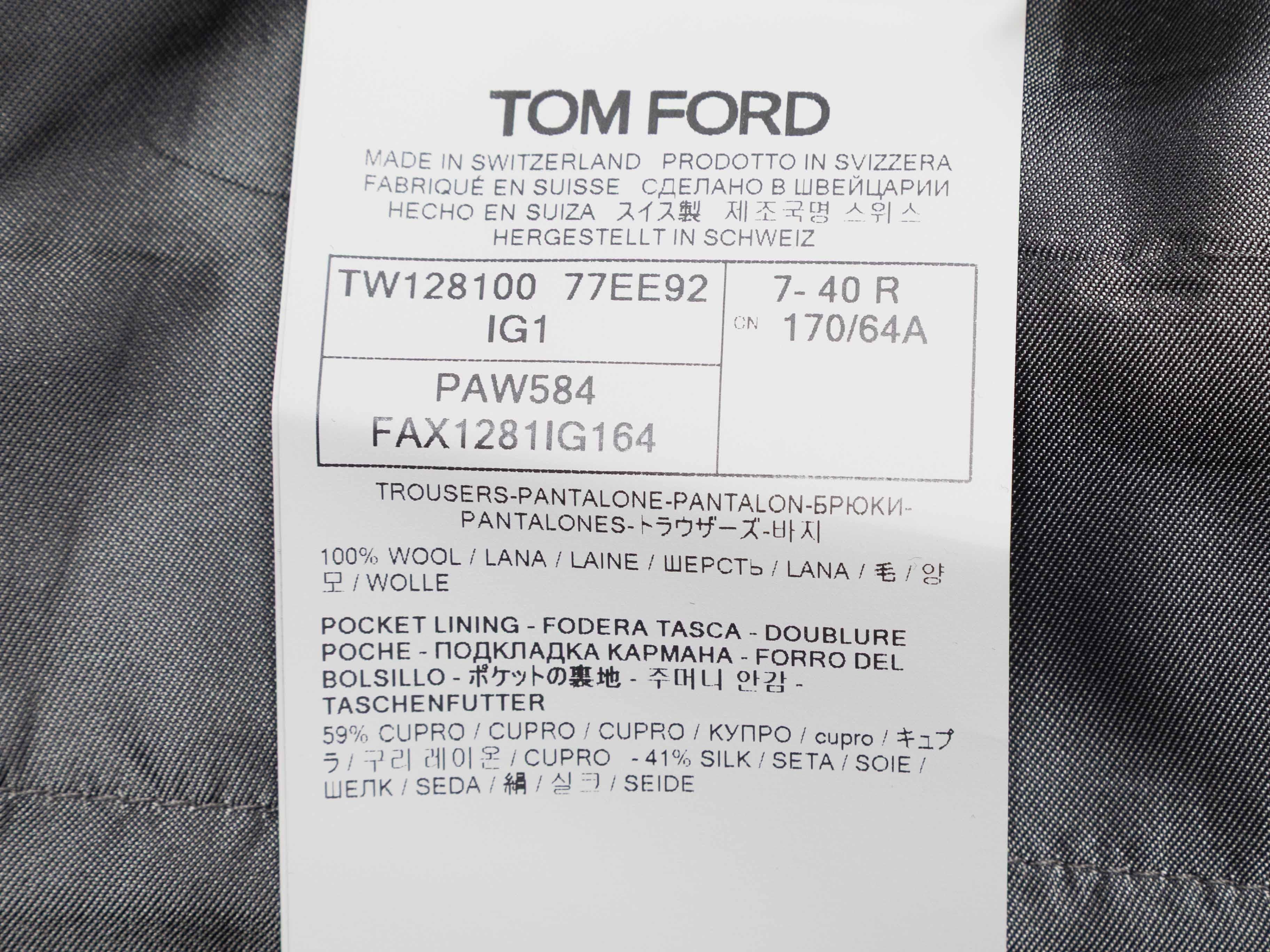 De las mujeres Pantalones grises Tom Ford de lana plisada y pernera ancha Talla IT 40 en venta