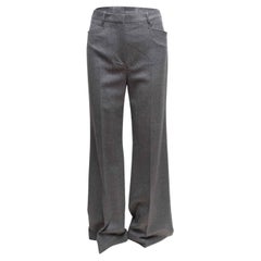 Pantalon large en laine plissée gris Tom Ford Taille IT 40