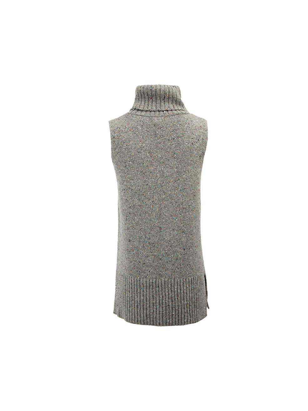 Club Monaco Grey Turtleneck Knitted Vest Size S In Good Condition In London, GB