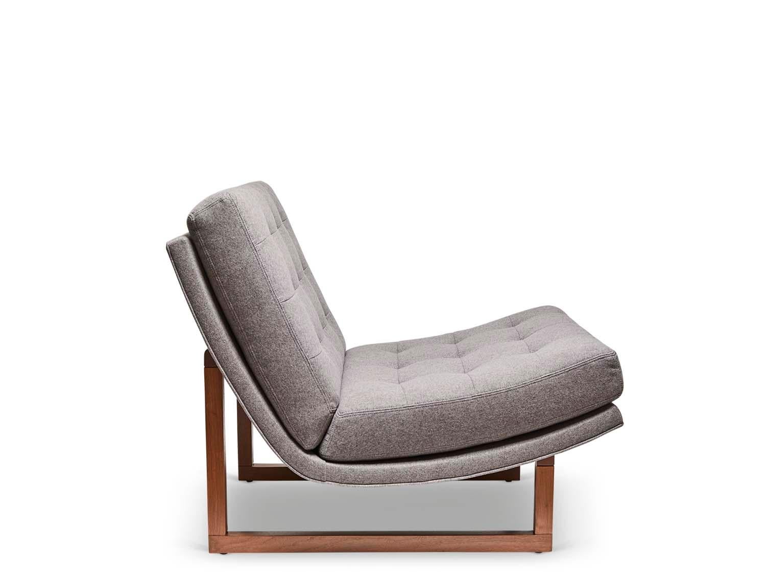 Griffin-Stuhl aus grauem Tweed von Lawson-Fenning (Moderne der Mitte des Jahrhunderts)