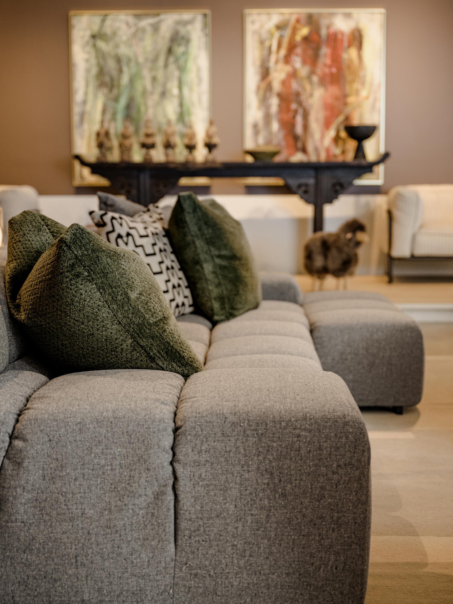 Graues gepolstertes Tufty-Time Right Sectional Sofa von B&B Italia, Grau, jetzt erhältlich (21. Jahrhundert und zeitgenössisch) im Angebot