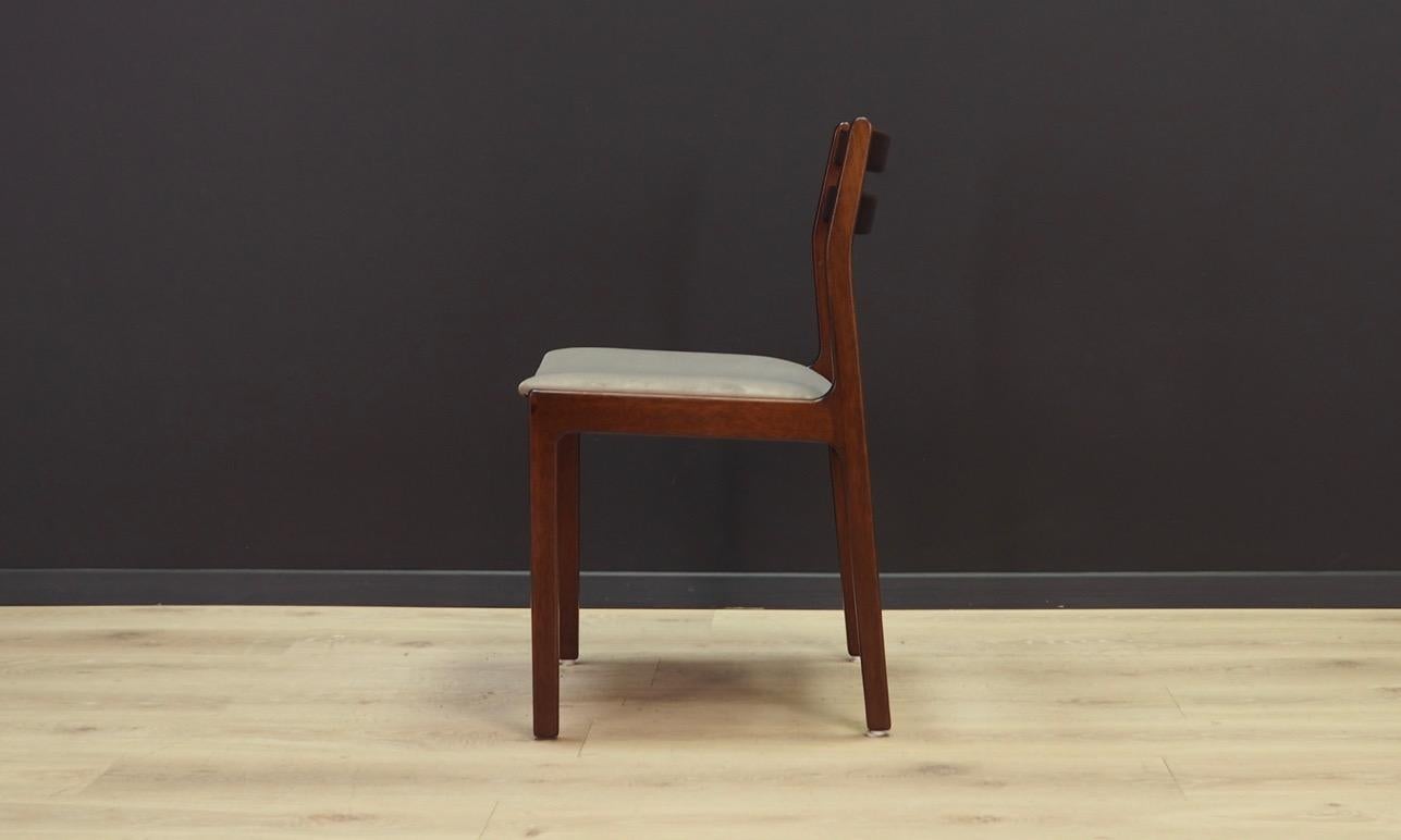 Grey Velour Chairs Retro 1960s Vintage Danish Design 7