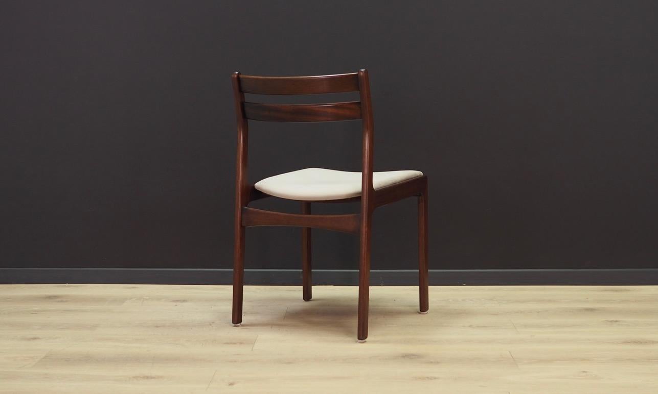 Grey Velour Chairs Retro 1960s Vintage Danish Design 1