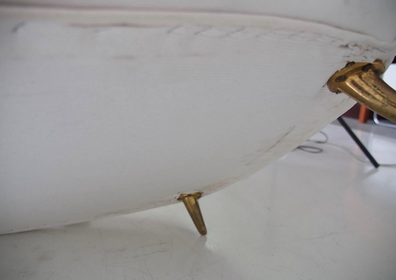 Grey Velvet Sofa by Guglielmo Veronesi for ISA, circa 1950 For Sale 3