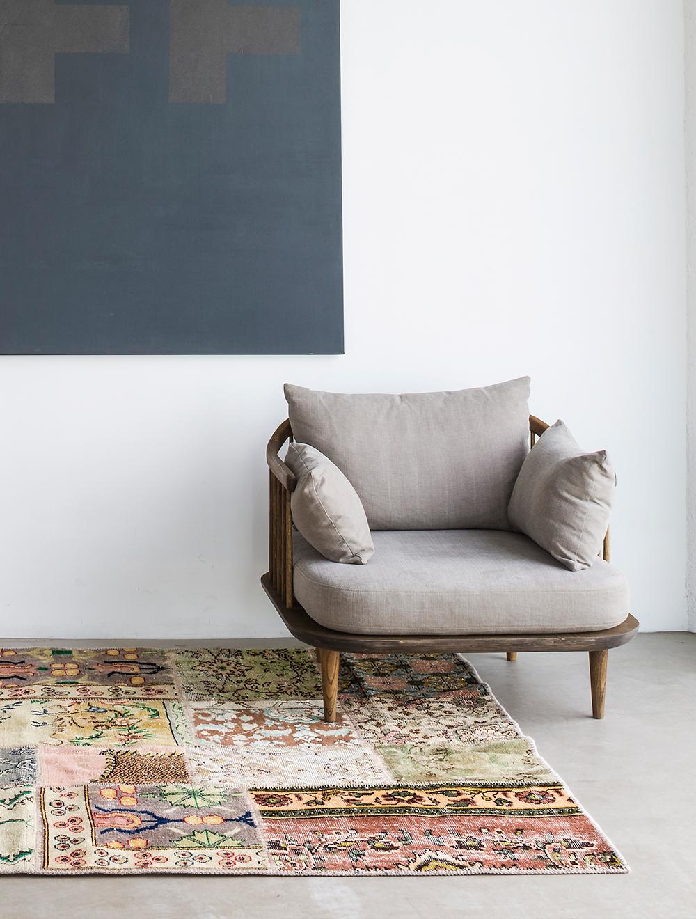 Danish Grey Vintage Carpet by Massimo Copenhagen For Sale