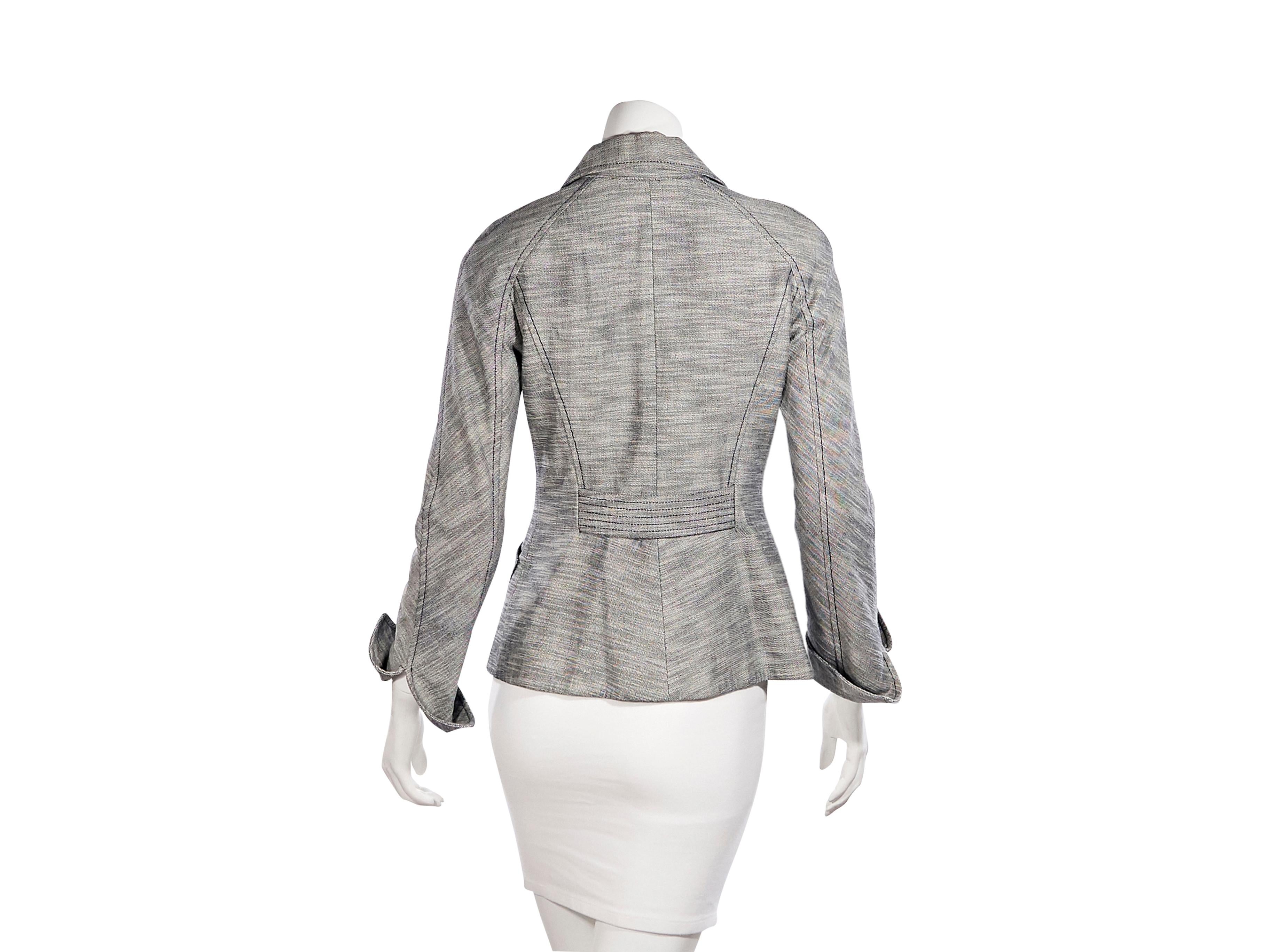 Gray Grey Vintage Thierry Mugler Couture Cotton Blazer