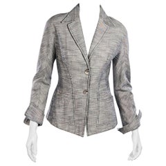 Grey Vintage Thierry Mugler Couture Cotton Blazer