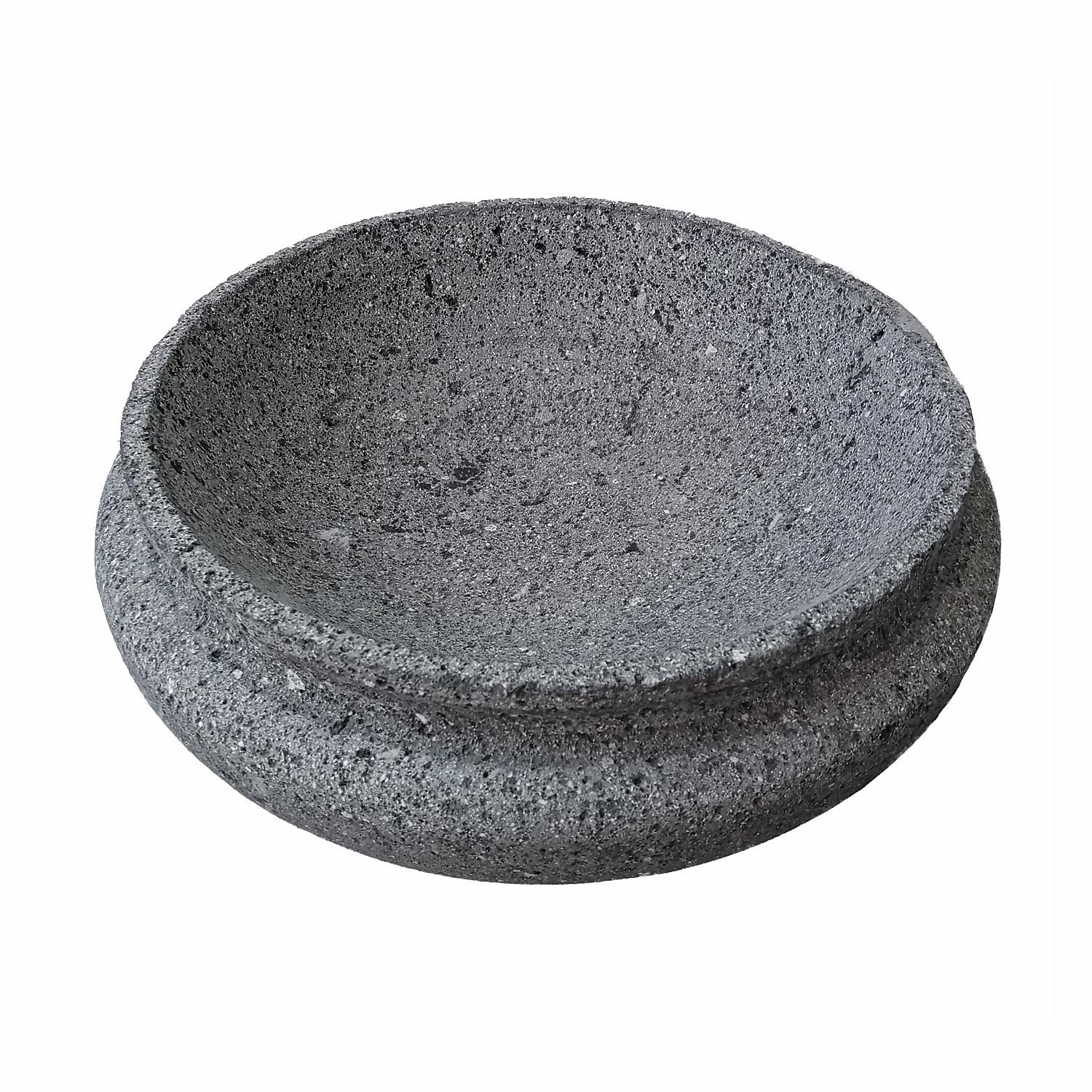 Organic Modern Grey Volcanic Stone Bowl For Sale