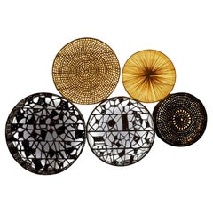 Set di luci da parete grigio, bianco, nero, naturale e lavorato a maglia