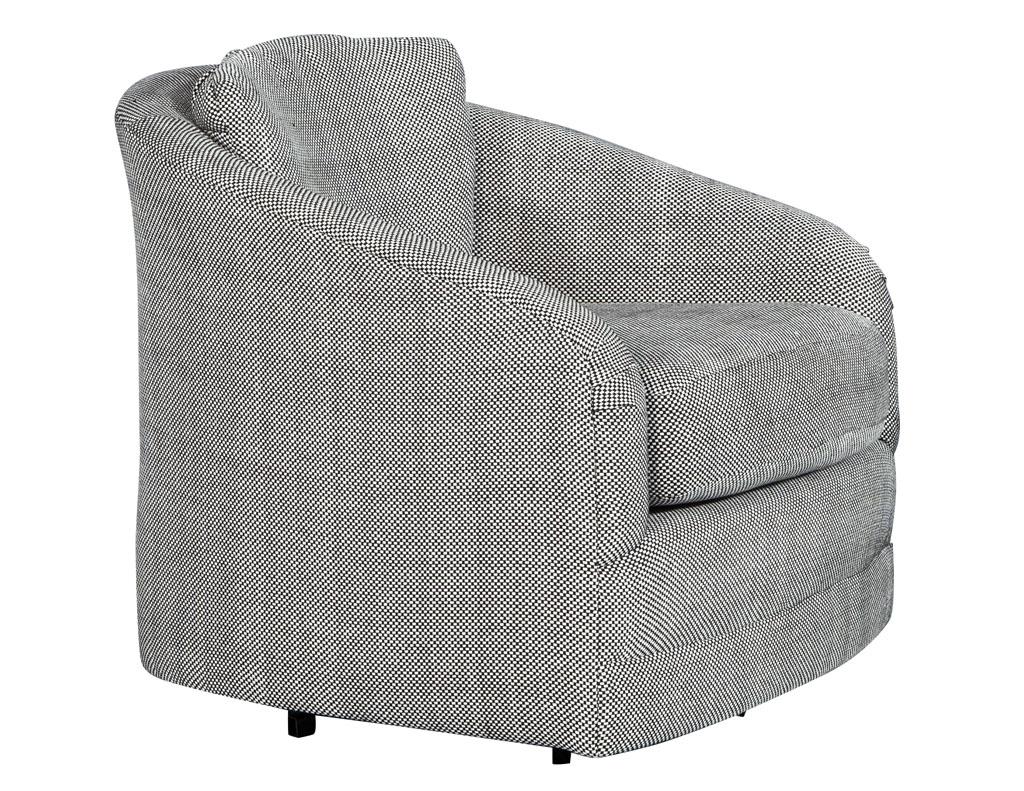 patterned swivel chair