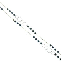 Grey White Pearls 9 Karat Rose Gold Necklace Handcrafted in Italy
