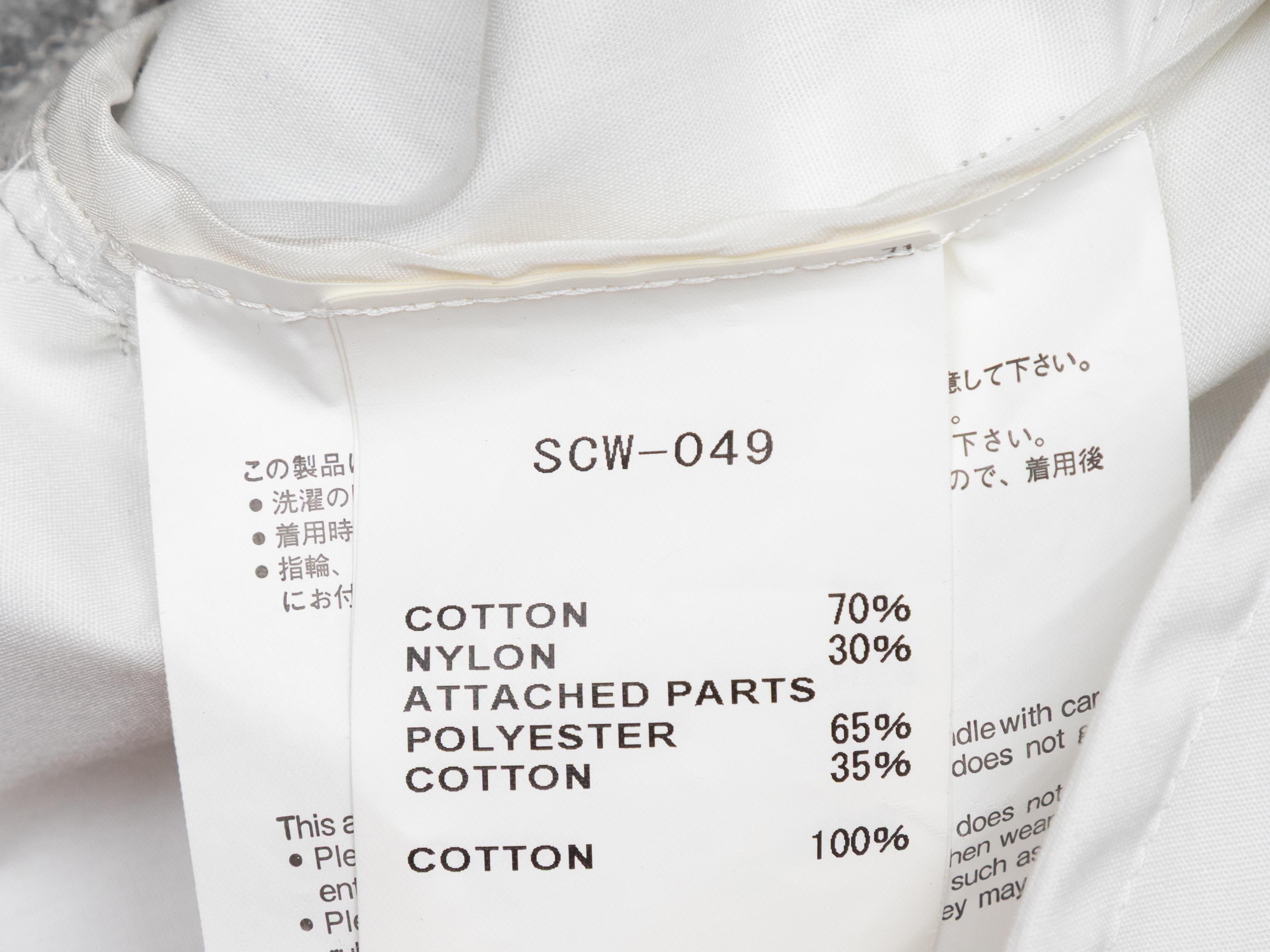 Grey & White Sacai Sweatshirt Blouse Designer Size 1 Unisexe en vente