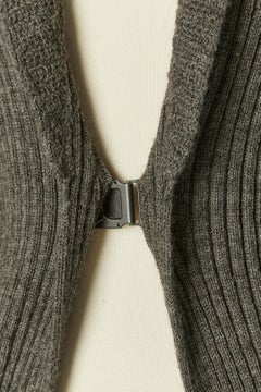 Grey wool and alpaca cardigan LANVIN by Alber Elbaz "Les 10 ans" NEW with tag