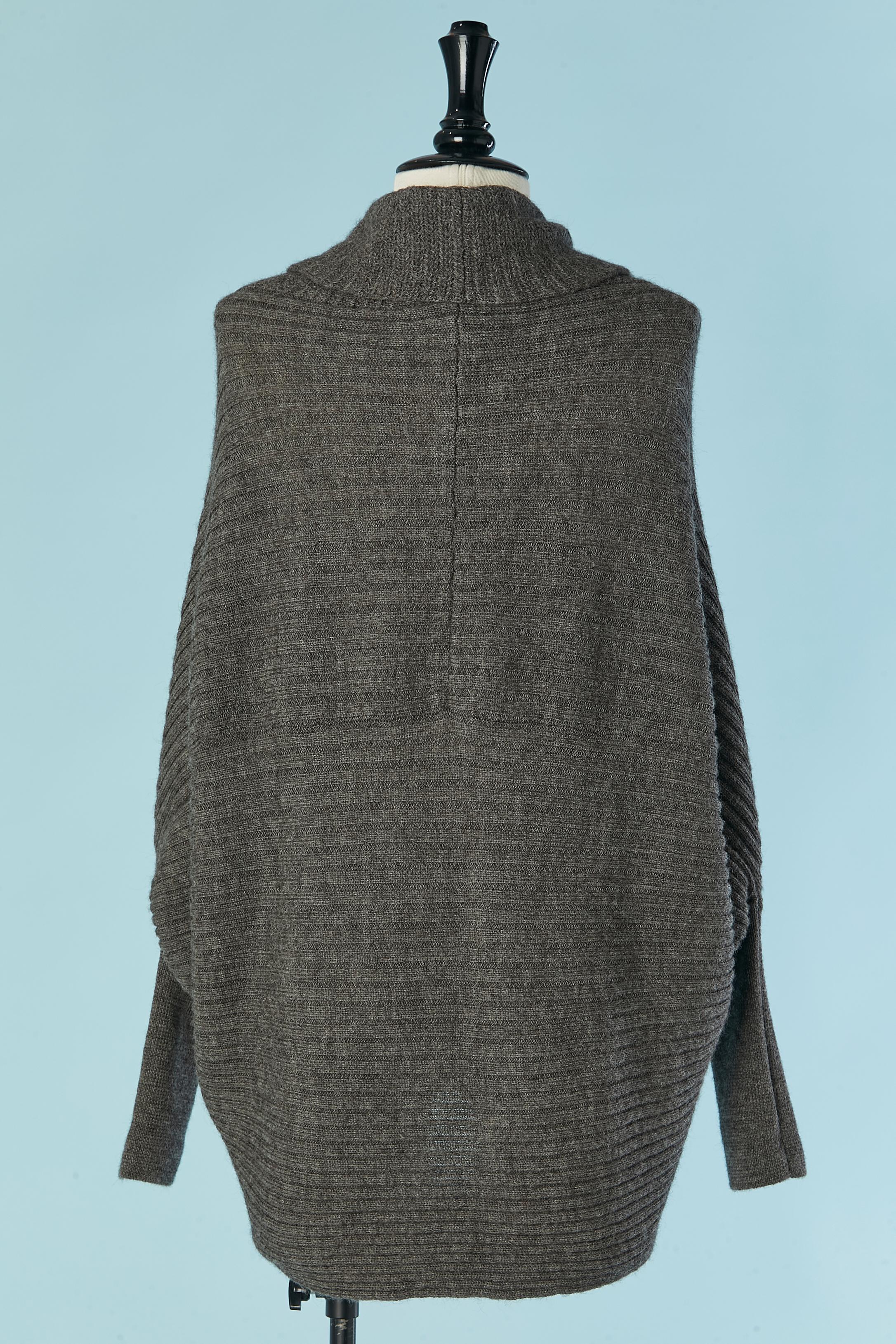 Grey wool and alpaca cardigan LANVIN by Alber Elbaz 