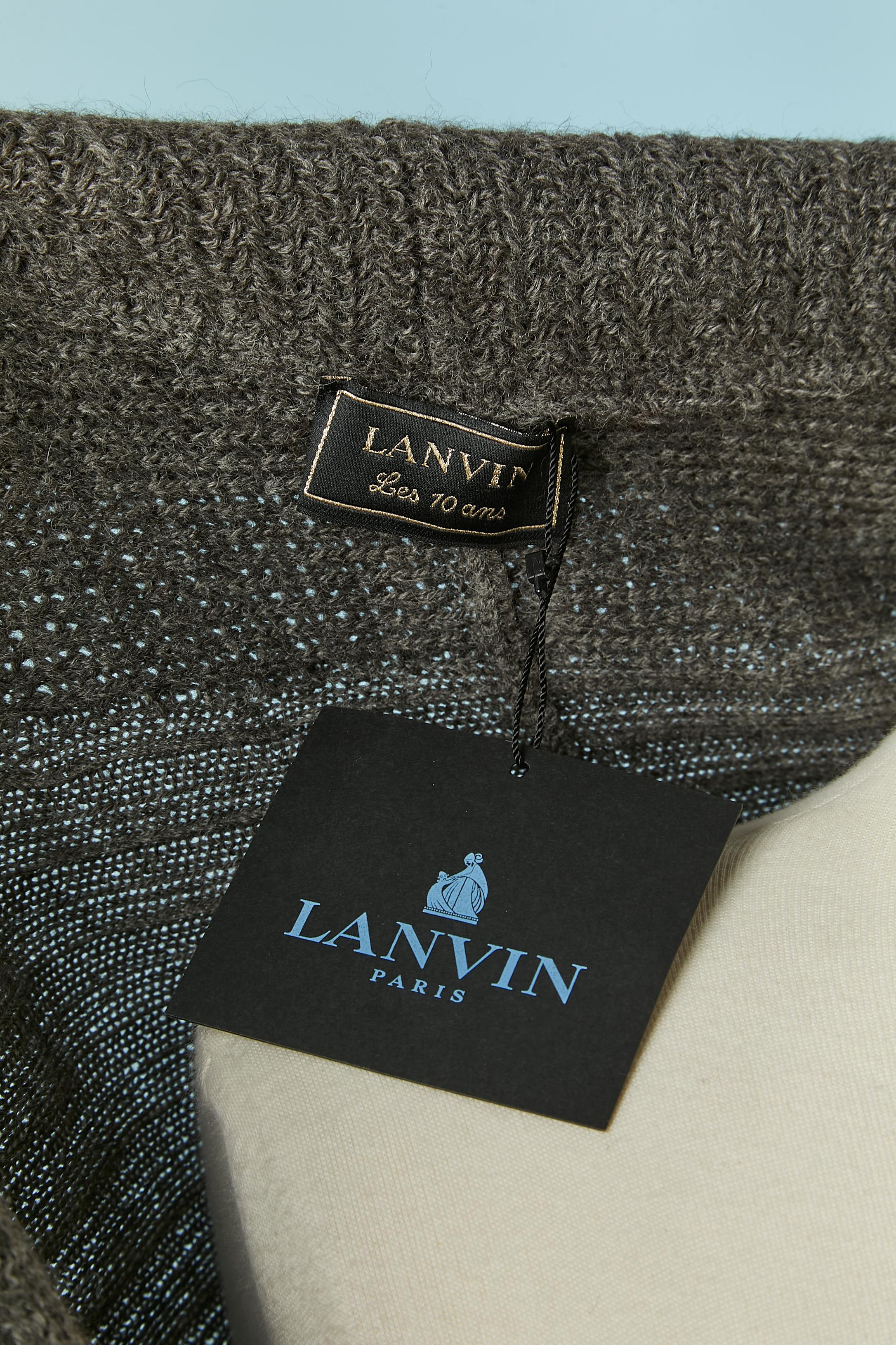 Grey wool and alpaca cardigan LANVIN by Alber Elbaz 