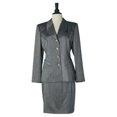 Grey wool and rayon skirt-suit Escada Margaretha Ley