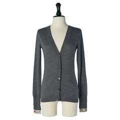 Grey wool cardigan BURBERRY BRIT New