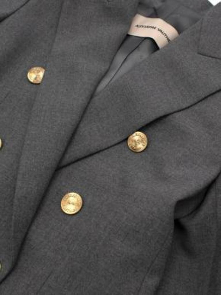 Grey Wool DoubleBreasted Blazer For Sale at 1stDibs