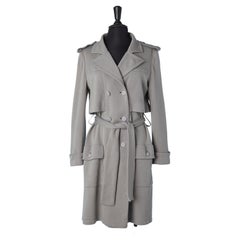Grey wool jersey trench-coat Chanel 