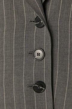 Grey wool pin-striped coat and trouser ensemble YVES SAINT LAURENT VARIATION