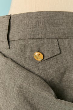 Grey wool sarouel trouser VIVIENNE WESTWOOD Red Label