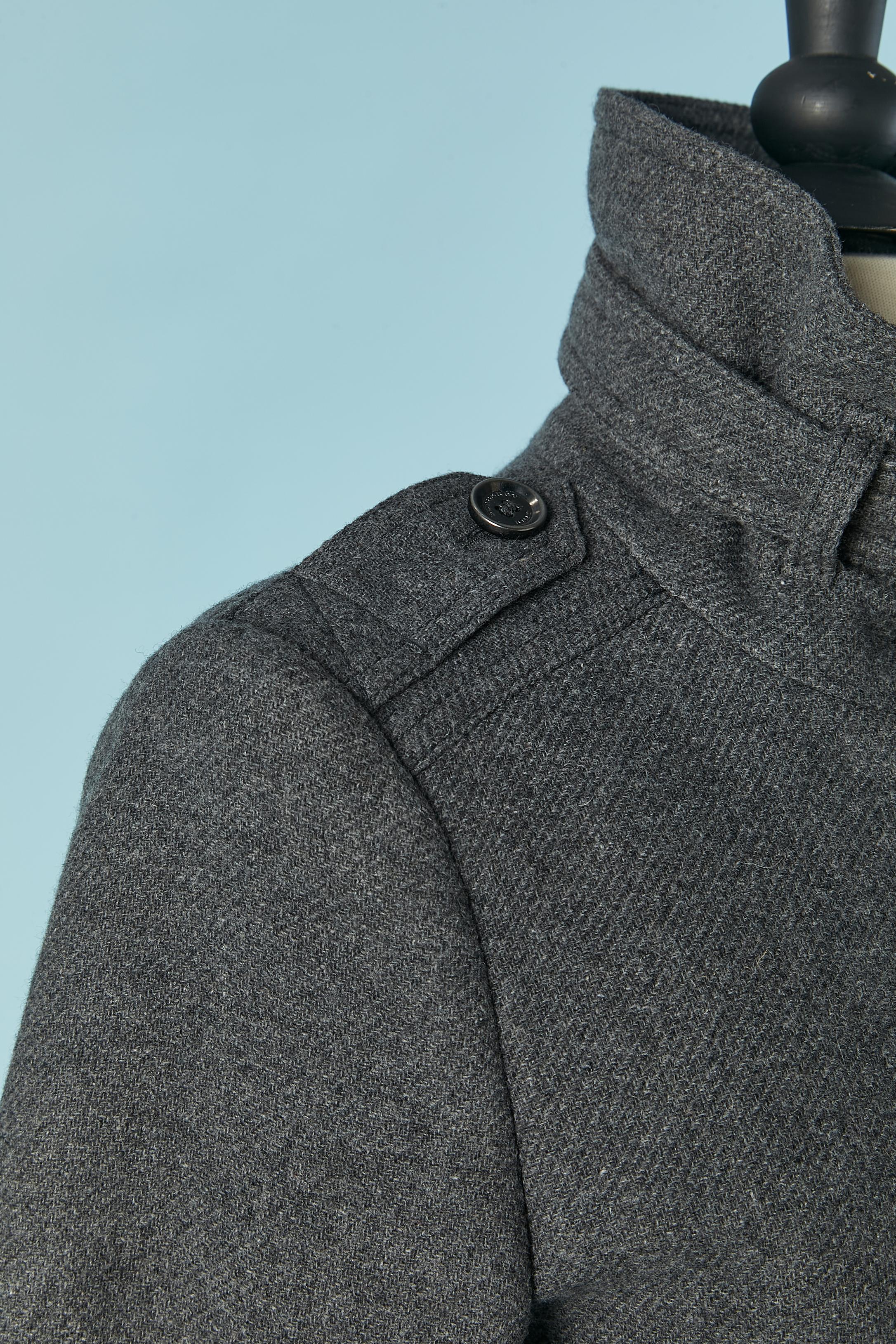 Women's Grey wool single breasted coat BURBERRY BRIT New with tag For Sale