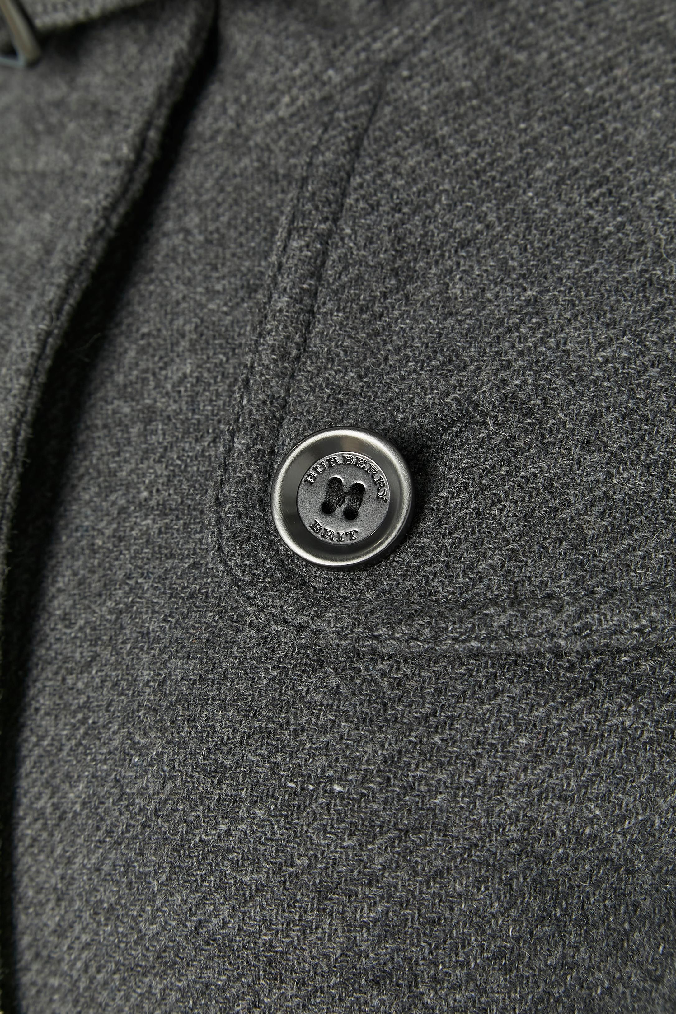 Grey wool single breasted coat BURBERRY BRIT New with tag For Sale 2