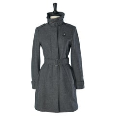 Grey wool single breasted coat BURBERRY BRIT New with tag