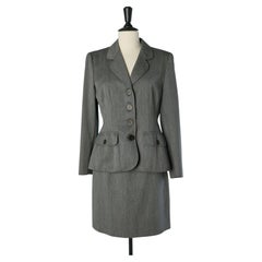 Grey wool skirt suit MOSCHINO Cheap & Chic