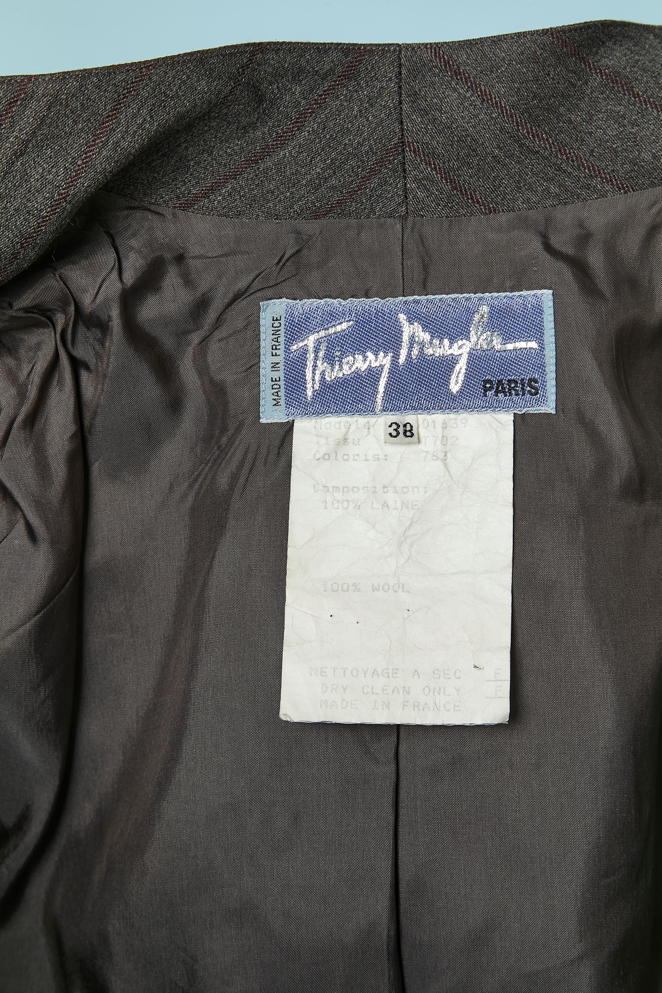 Grey wool skirt suit THIERRY MUGLER For Sale 5
