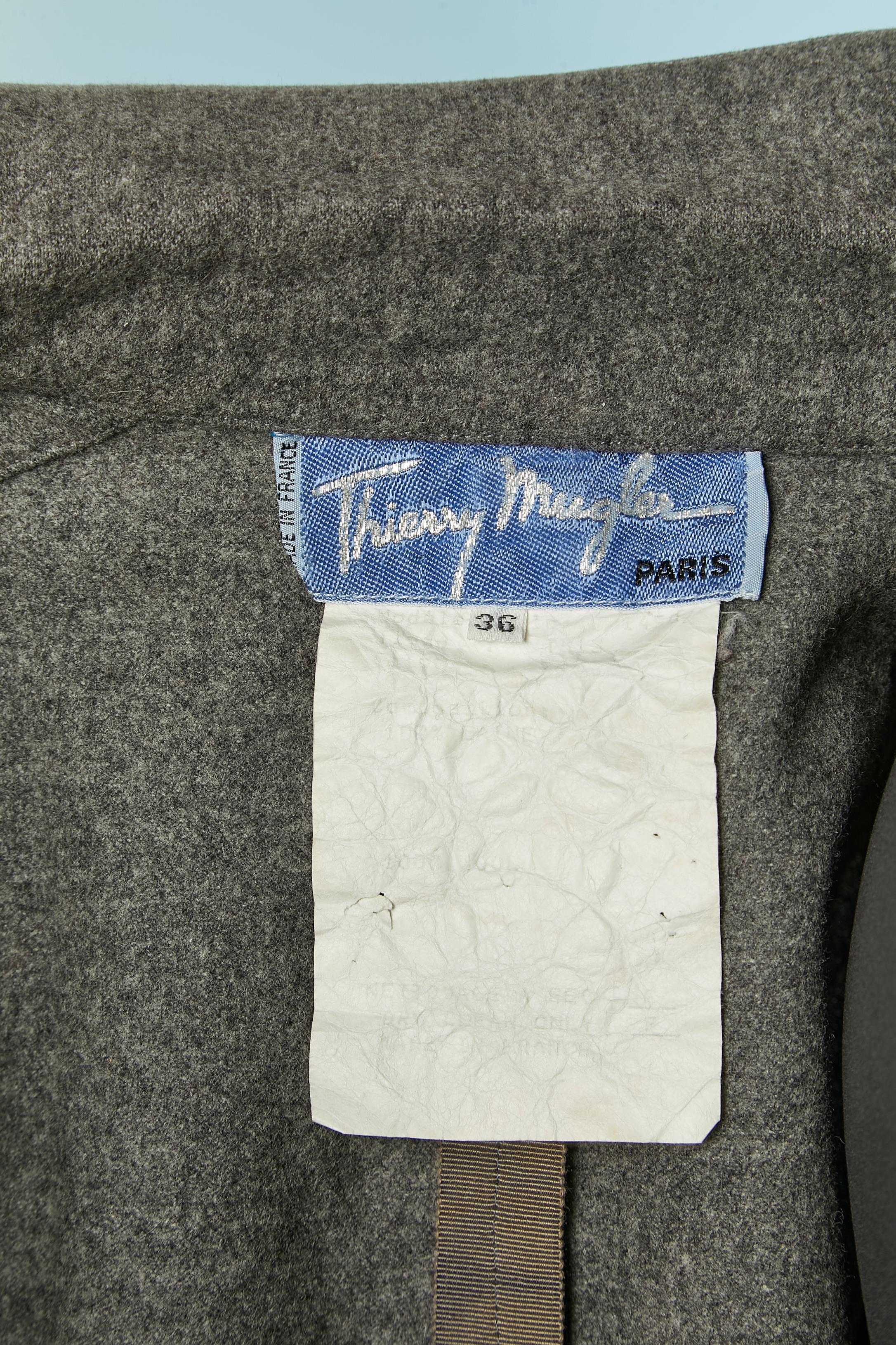Grey wool skirt-suit THIERRY MUGLER en venta 5