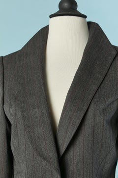 Grey wool skirt suit THIERRY MUGLER