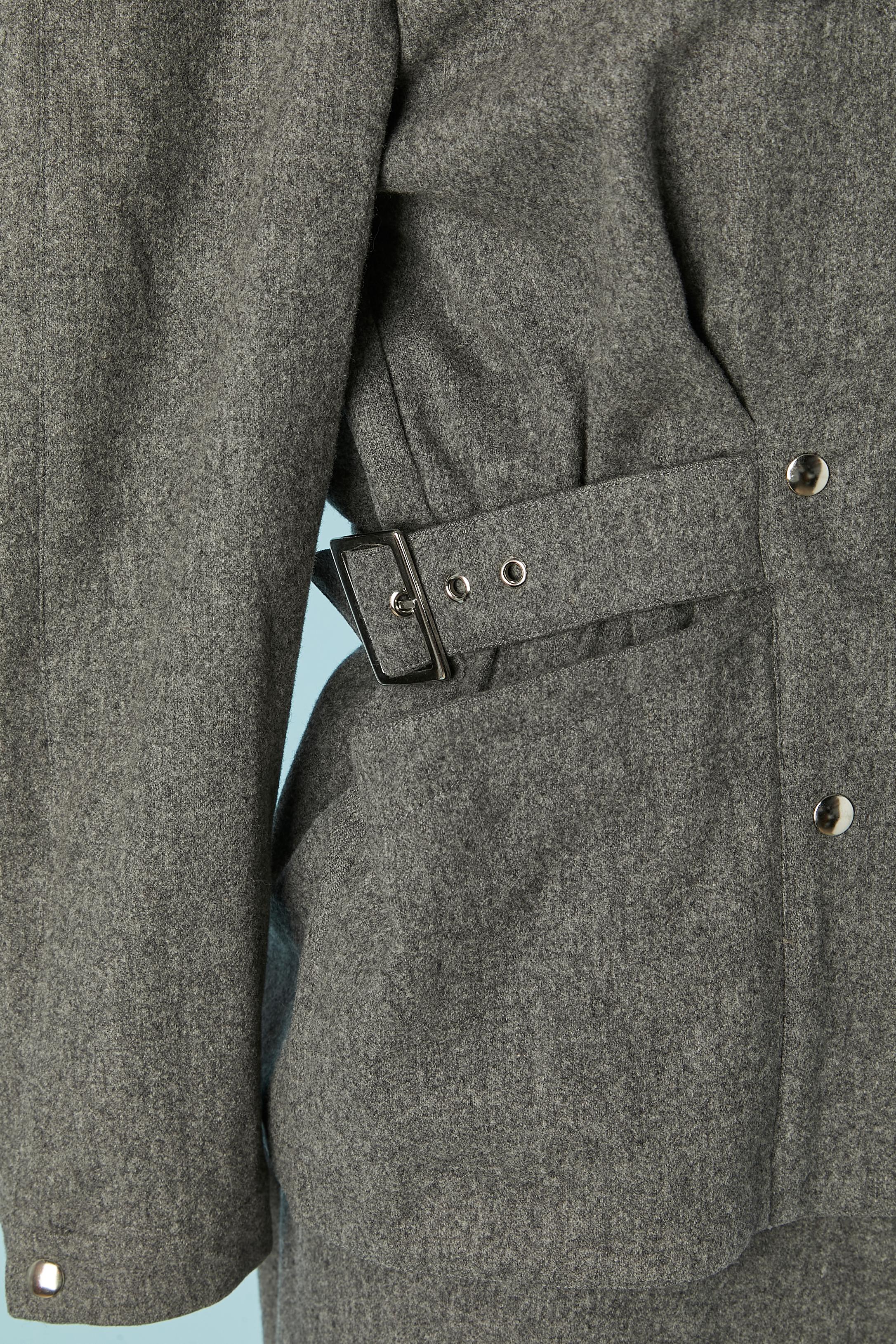 Grey wool skirt-suit THIERRY MUGLER Gris en venta