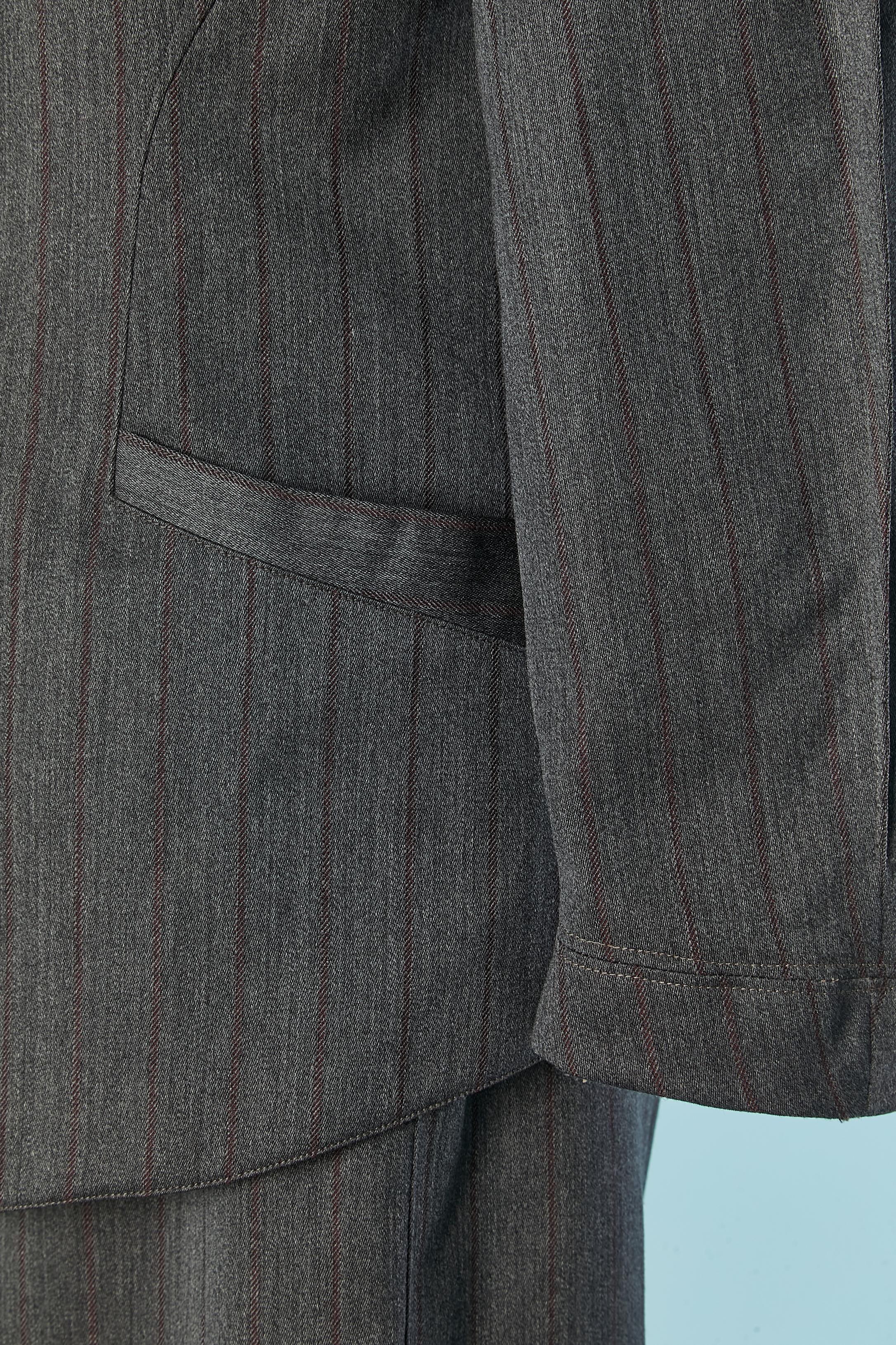 Grey wool skirt suit THIERRY MUGLER In Excellent Condition For Sale In Saint-Ouen-Sur-Seine, FR