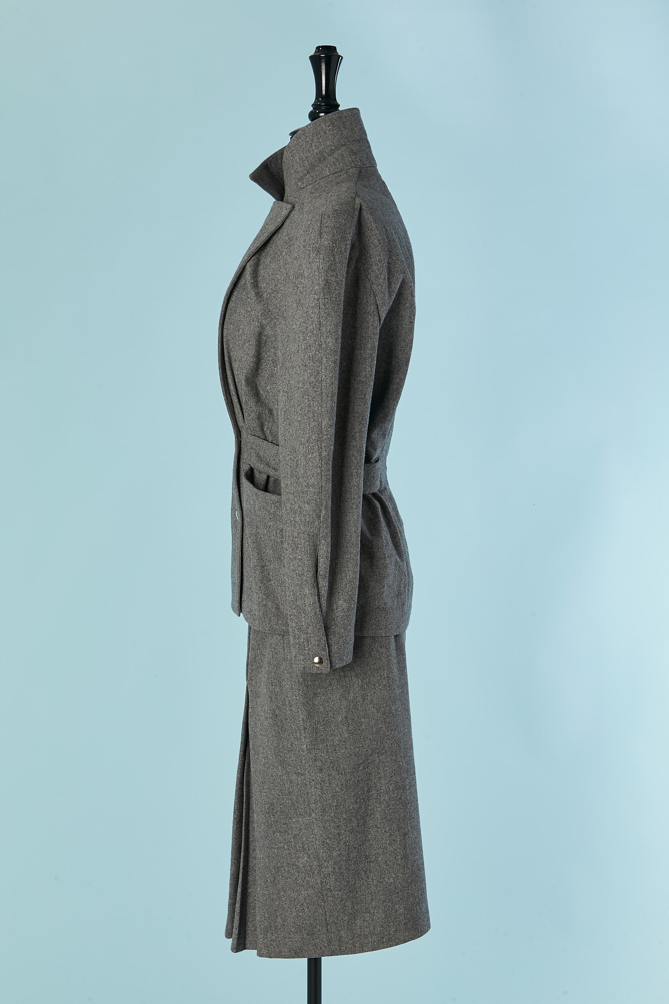 Grey wool skirt-suit THIERRY MUGLER en venta 2