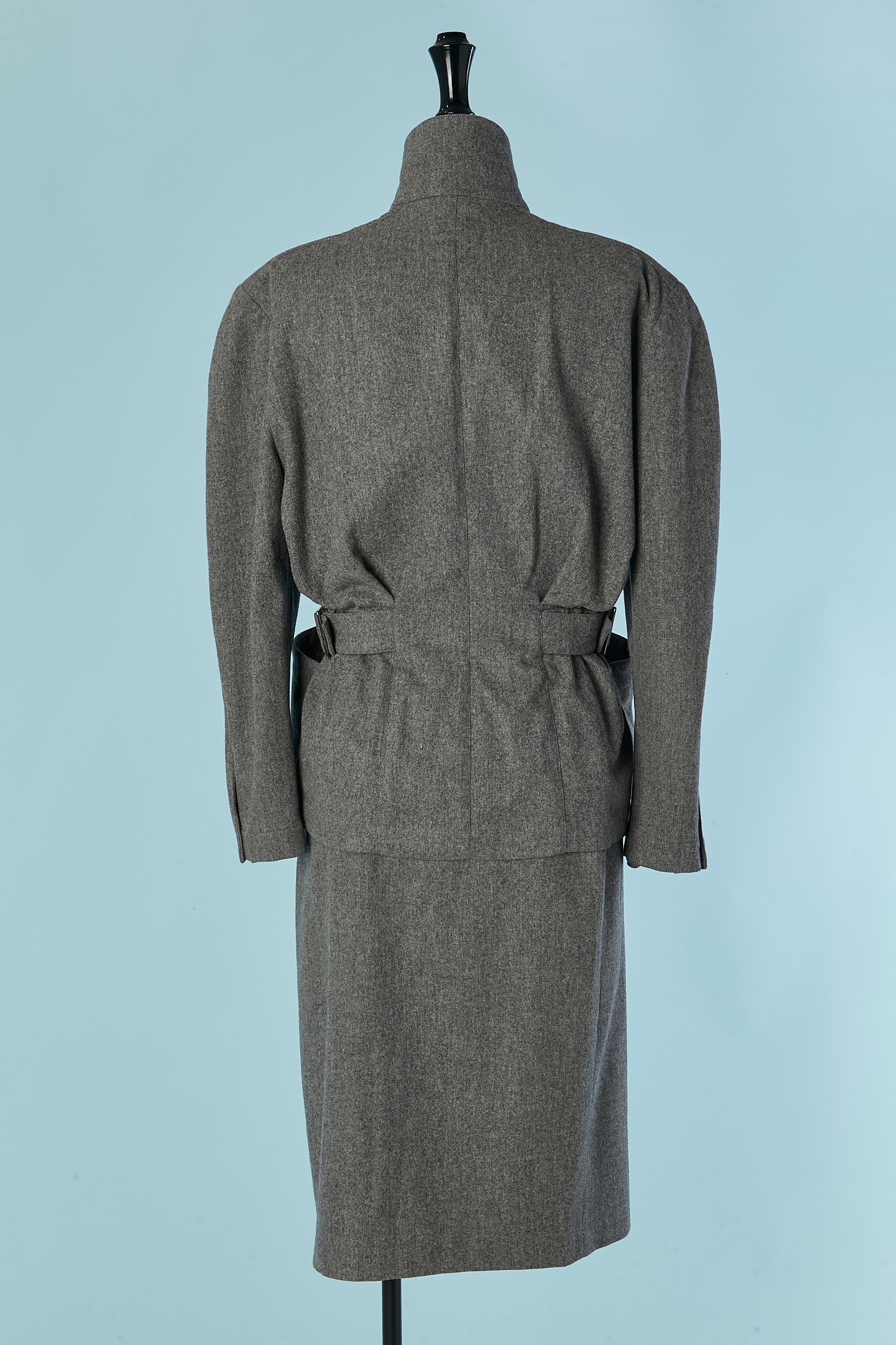 Grey wool skirt-suit THIERRY MUGLER en venta 3