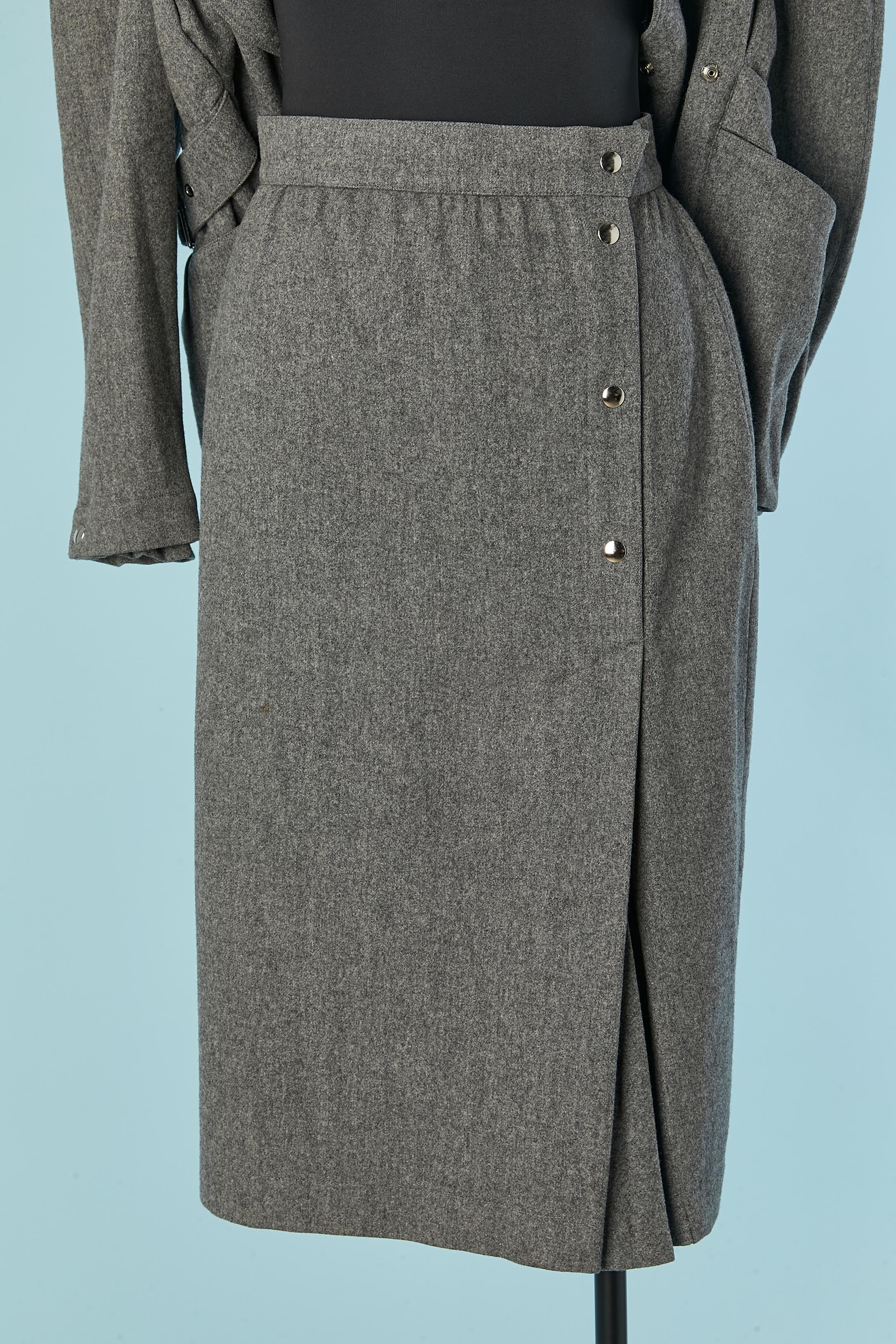 Grey wool skirt-suit THIERRY MUGLER en venta 4