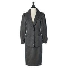 Grey wool skirt suit THIERRY MUGLER