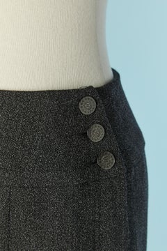 Grey wool skirt with box-pleats CHANEL BOUTIQUE
