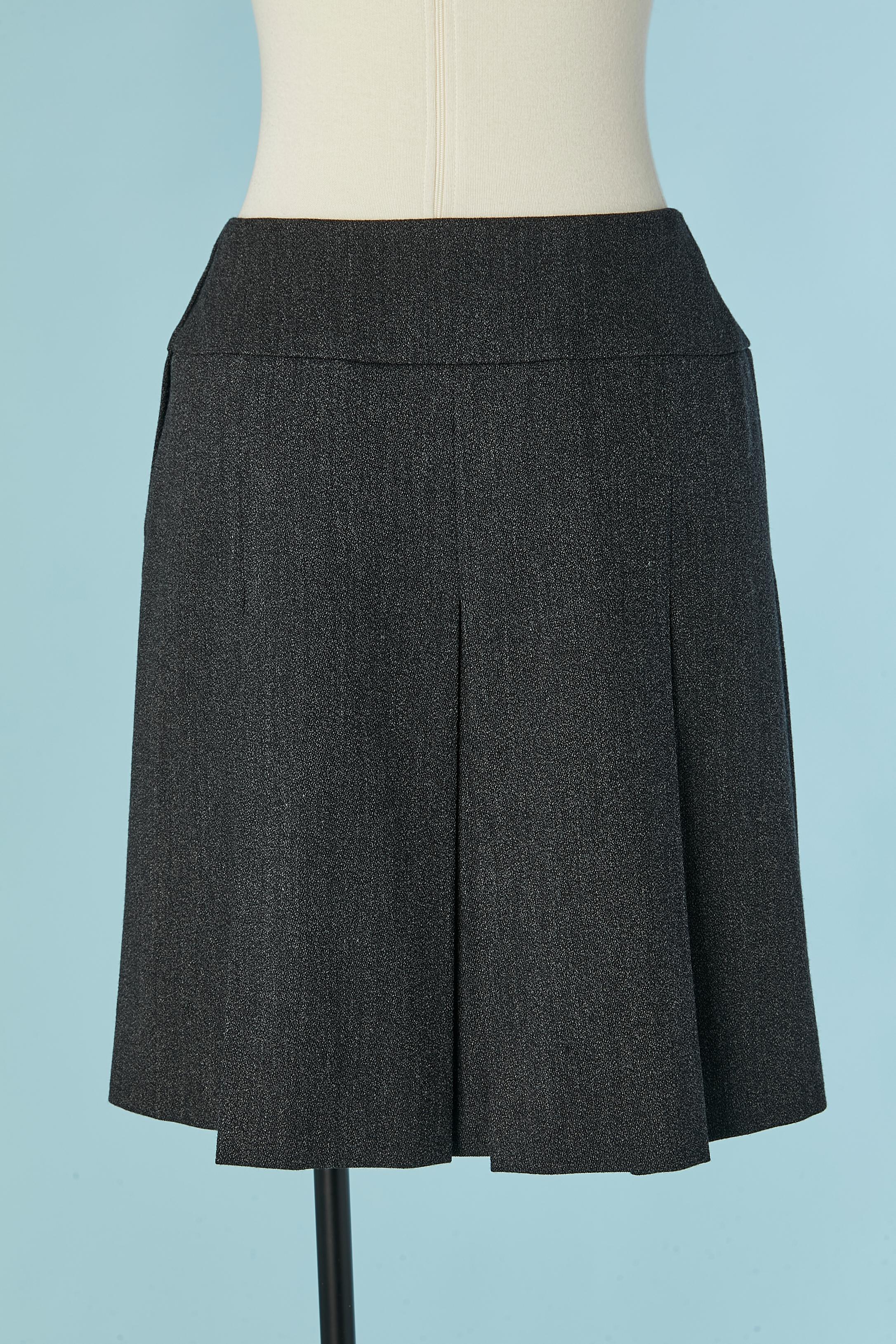 De las mujeres Grey wool skirt with box-pleats CHANEL BOUTIQUE en venta