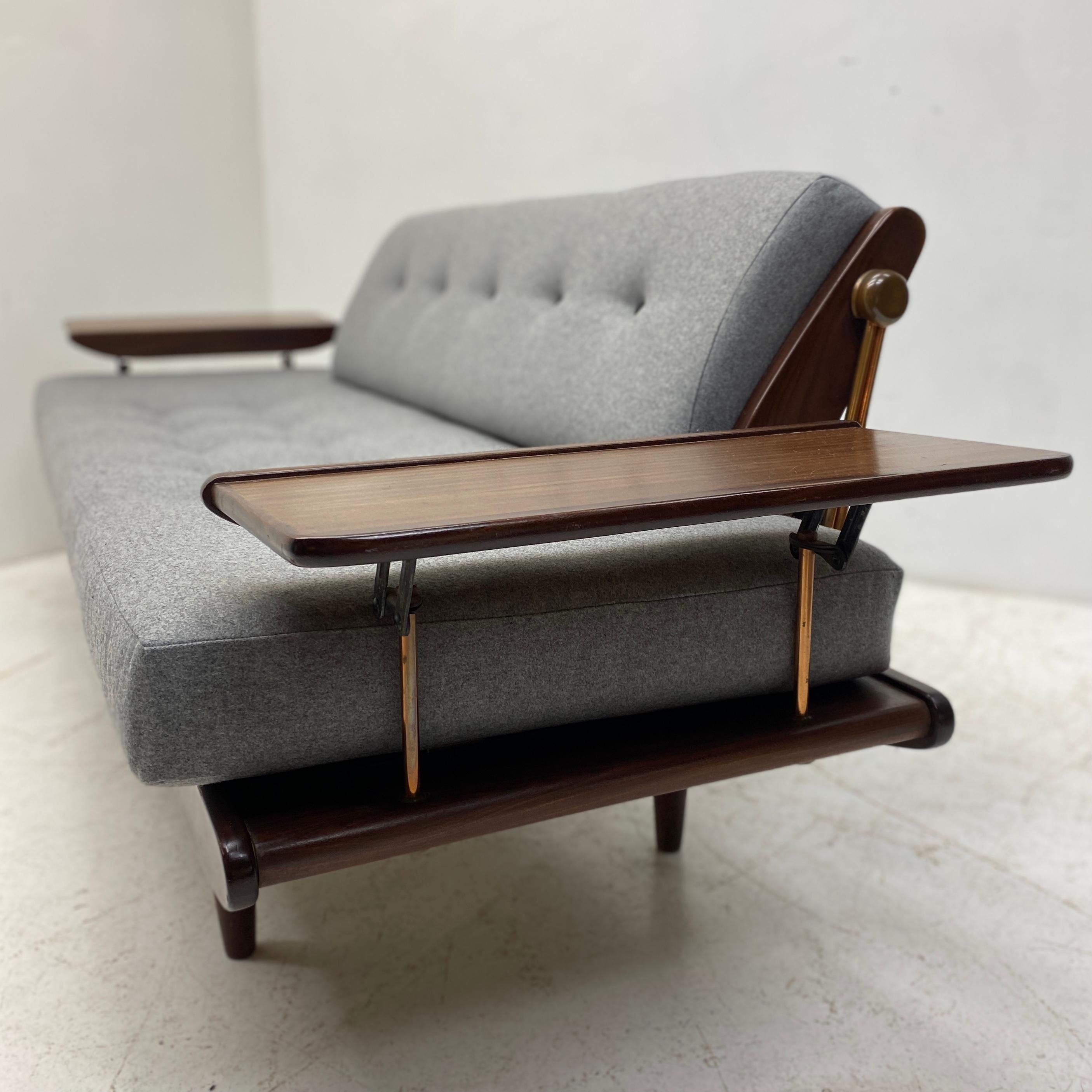 Grey Wool Toothill Sofa & Daybed, 1950s 6