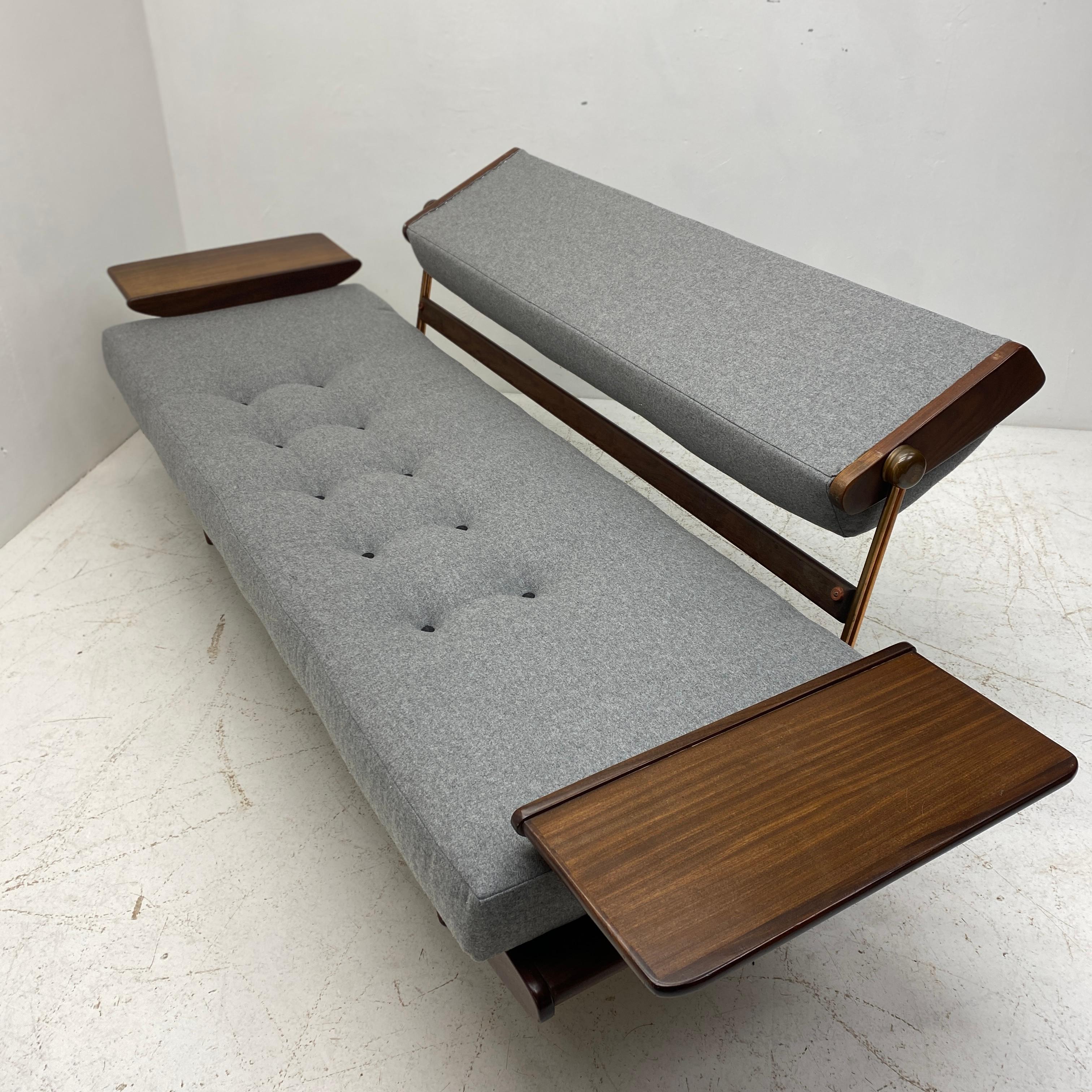 Grey Wool Toothill Sofa & Daybed, 1950s 9