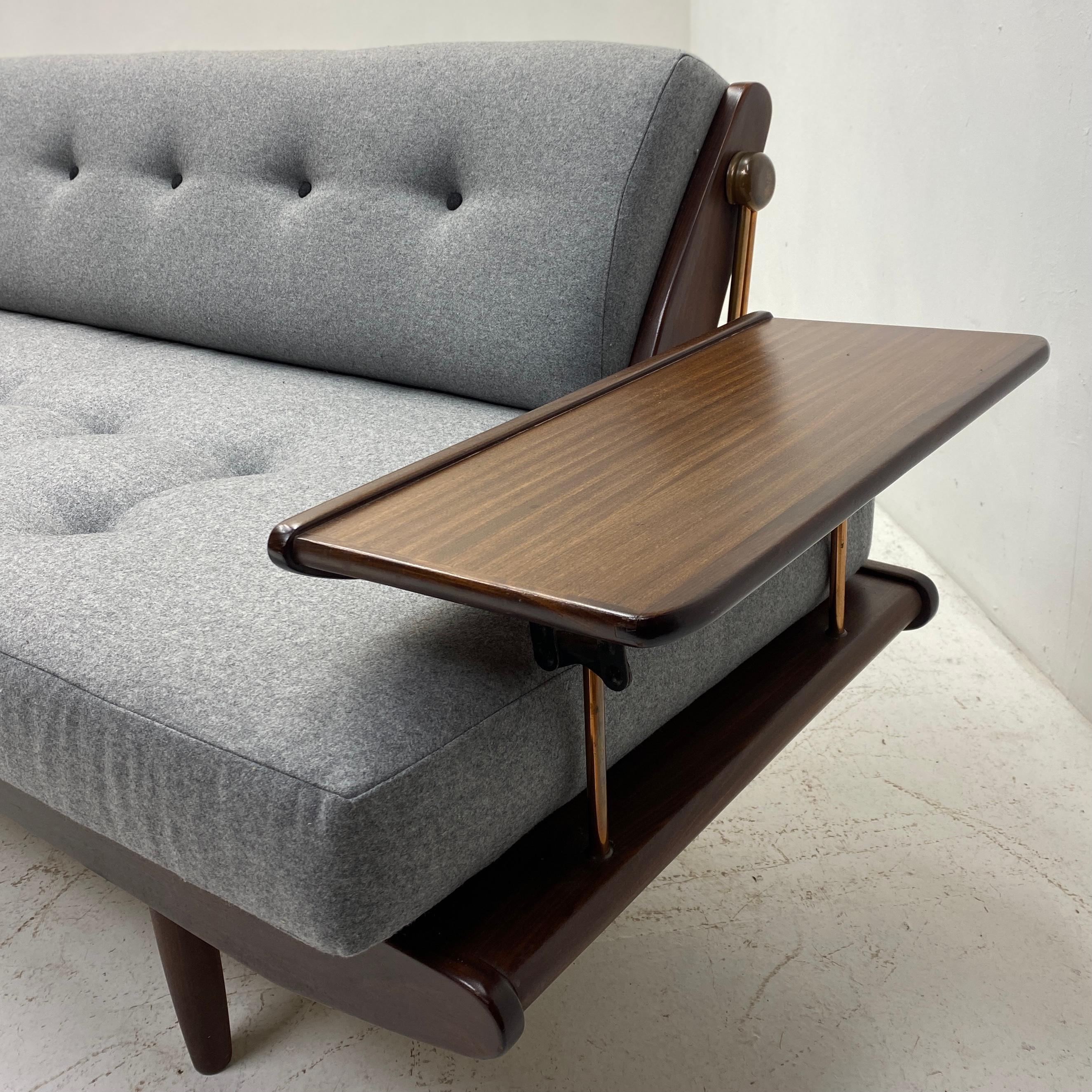 Mid-20th Century Grey Wool Toothill Sofa & Daybed, 1950s