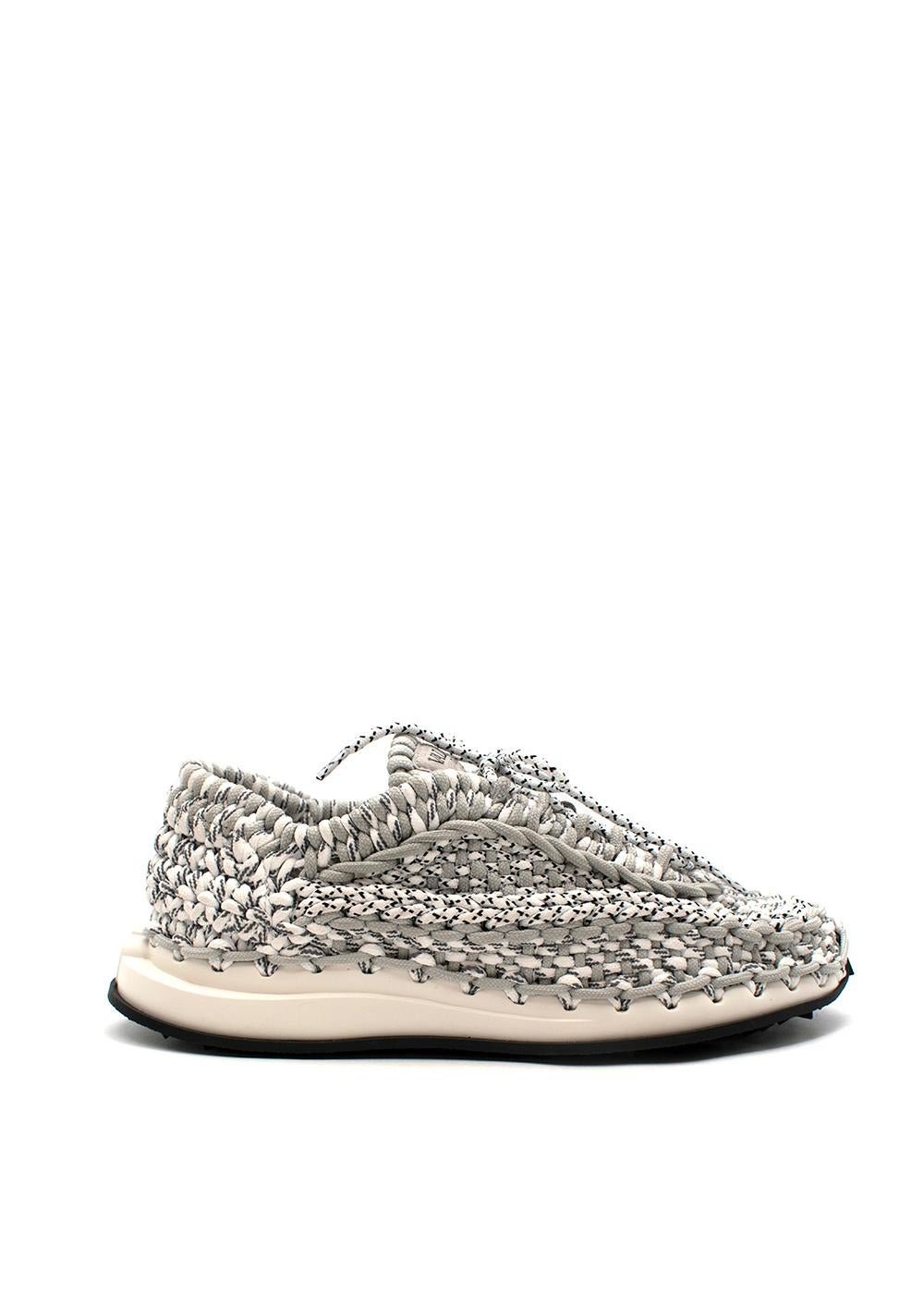 Gray Grey Woven Cord Sneakers For Sale