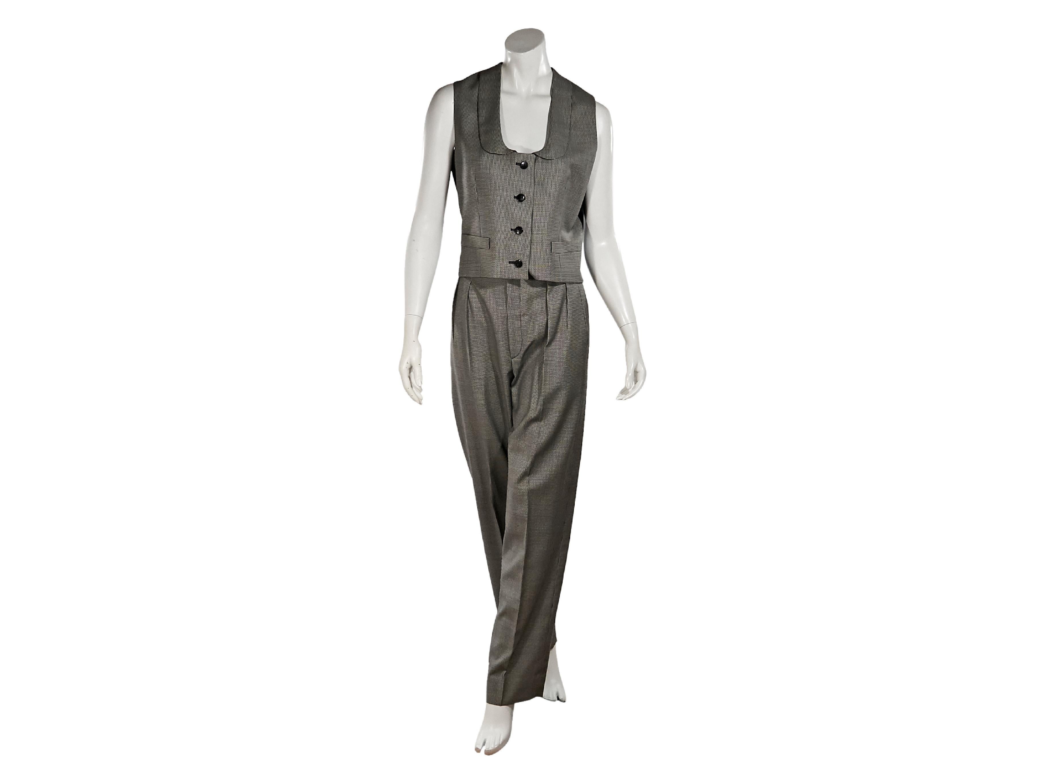 Women's Grey Yves Saint Laurent 3-Piece Wool Suit